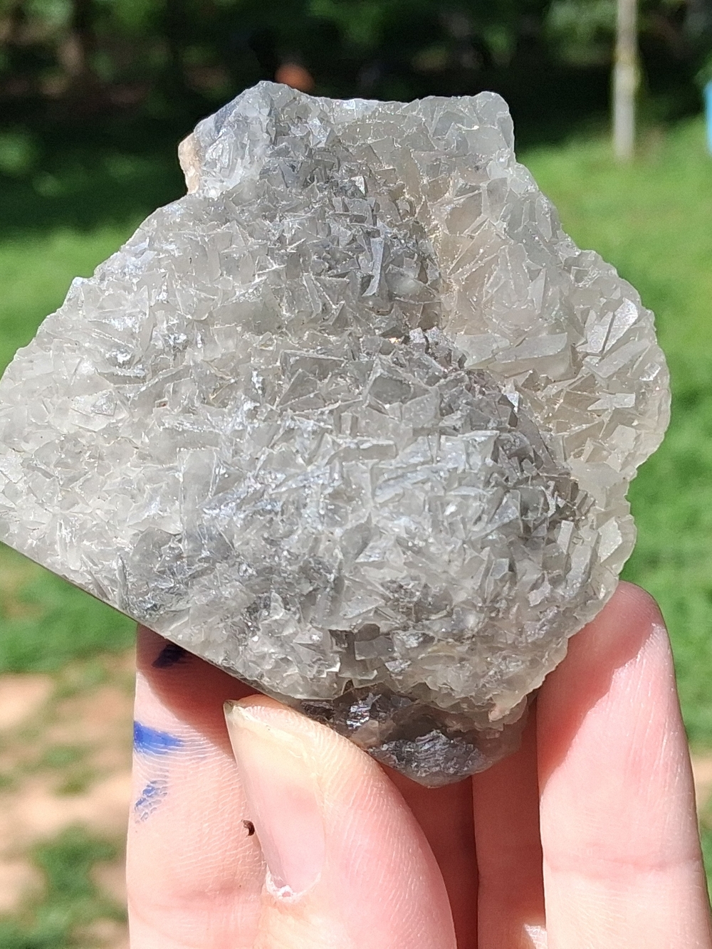 Apophyllite Cluster Specimen Clear Raw Geode Crystal 5.7oz